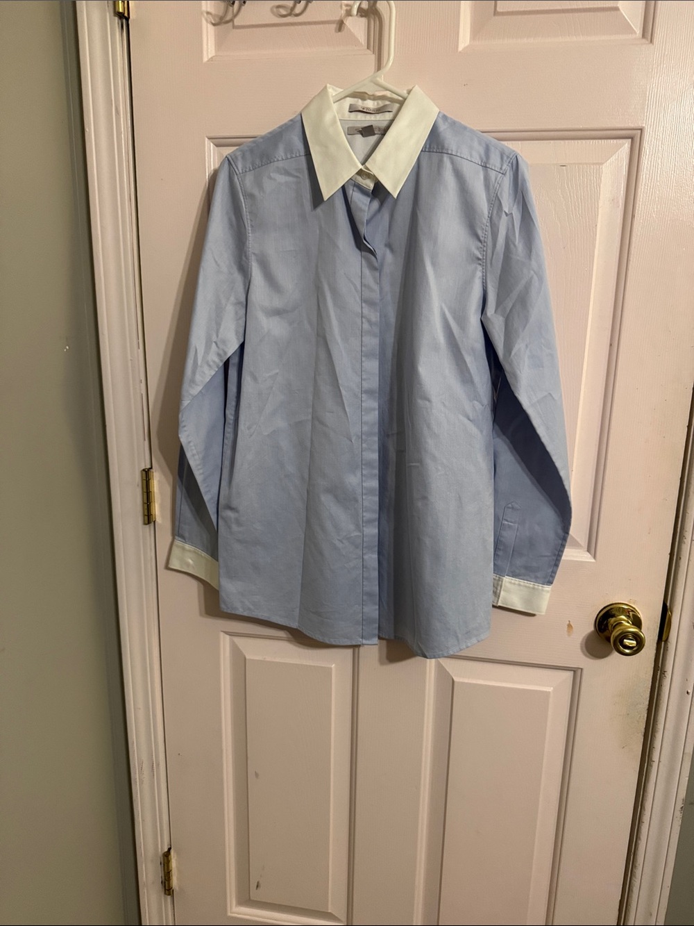 Signature Light Blue Button-Down Shirt with White Collar